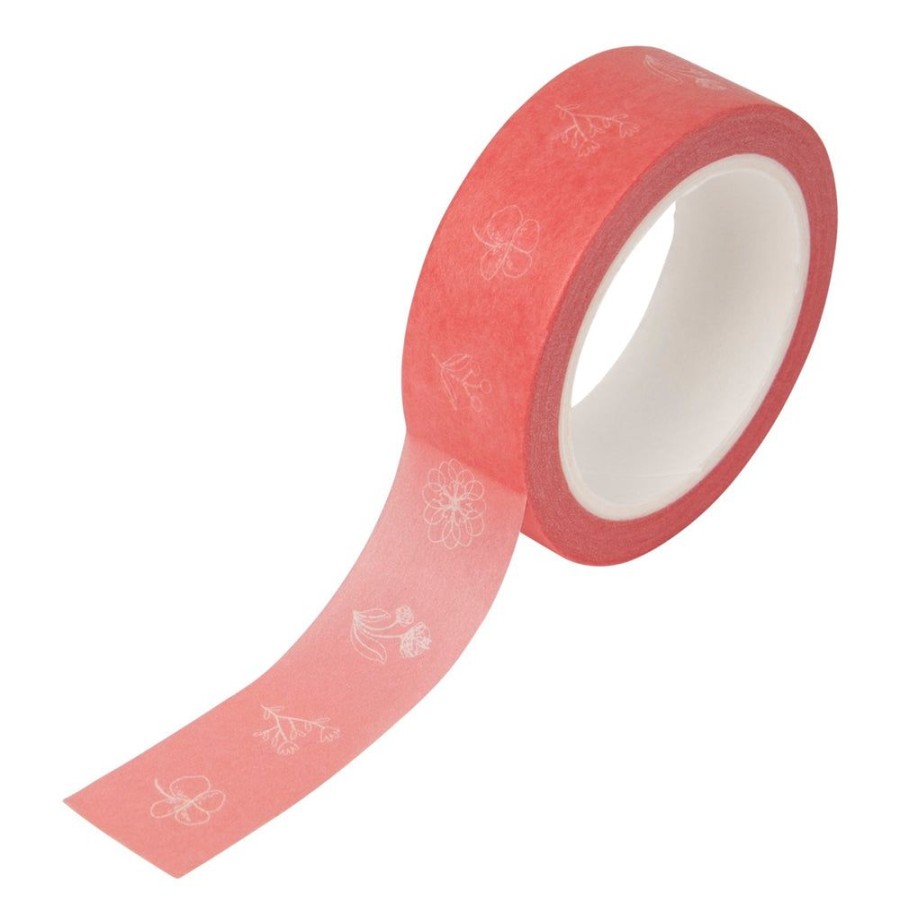 Draeger Paris Masking Tape 10 M - Fleurs - Corail Wholesale