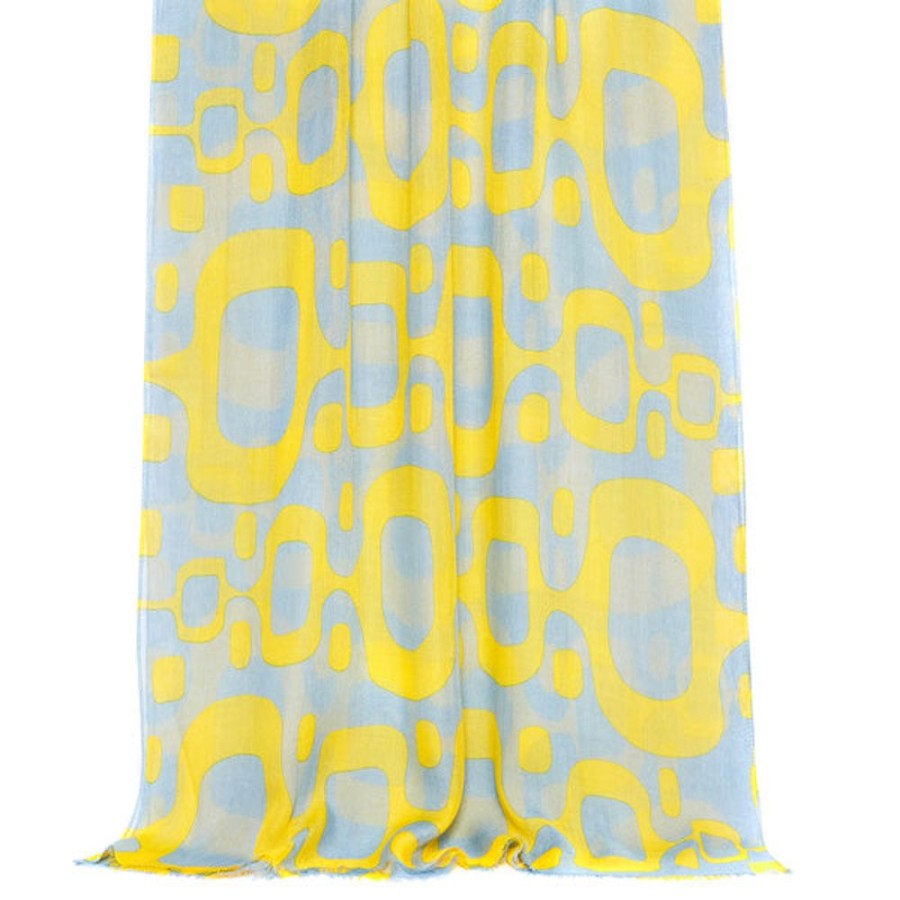 Draeger Paris Foulard Imprime Rio - Jaune - Homme - 70X180 Cm - Draeger Online