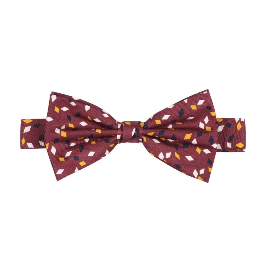 Tie Rack Noeud Papillon Homme Losange Bordeaux / Moutarde Clearance