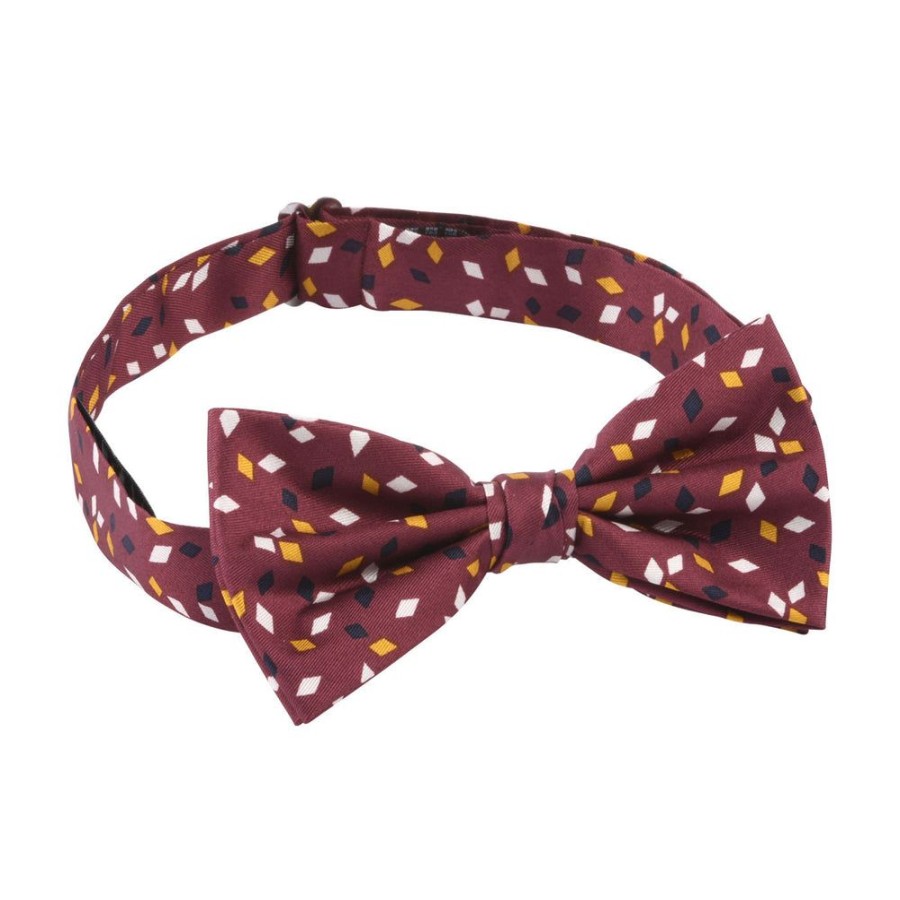 Tie Rack Noeud Papillon Homme Losange Bordeaux / Moutarde Clearance