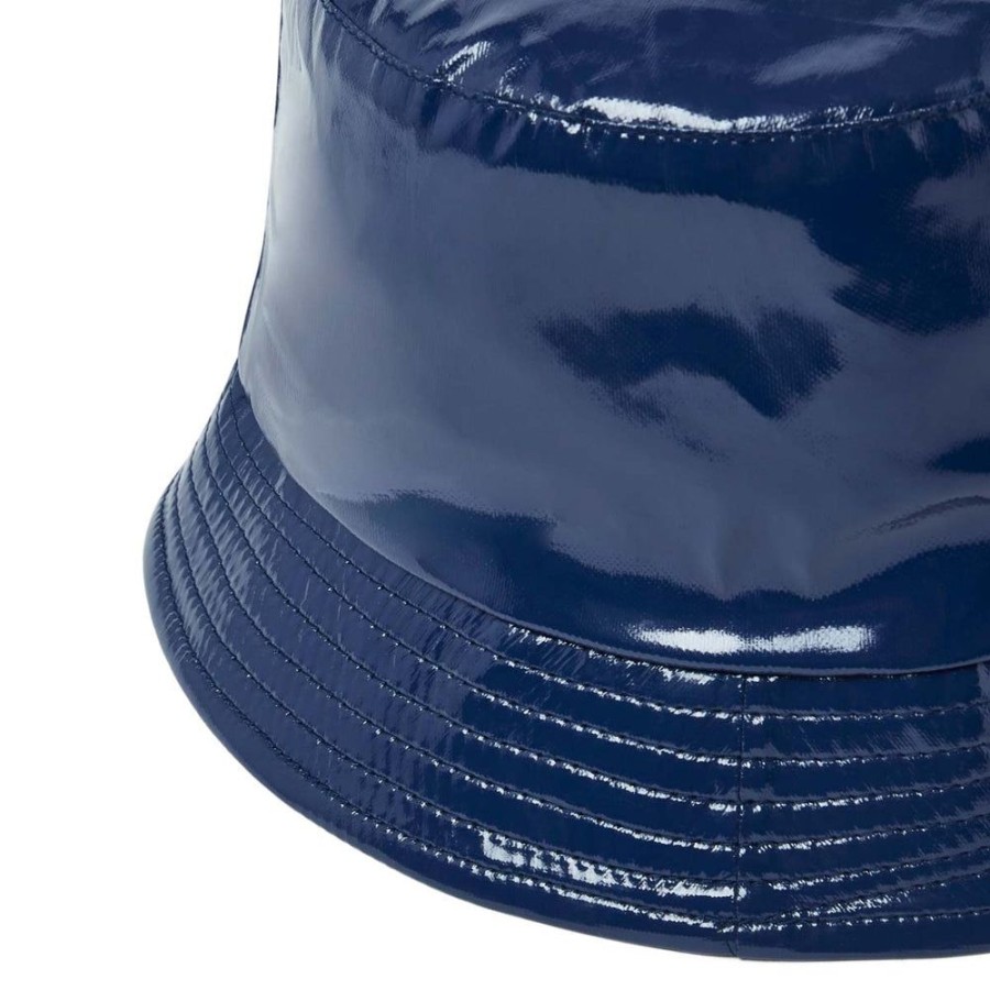 Draeger Paris Chapeau De Pluie - Bob En Vinyle Bleu Marine New