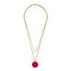 Draeger Paris Collier Double Rang Email Rouge Clearance