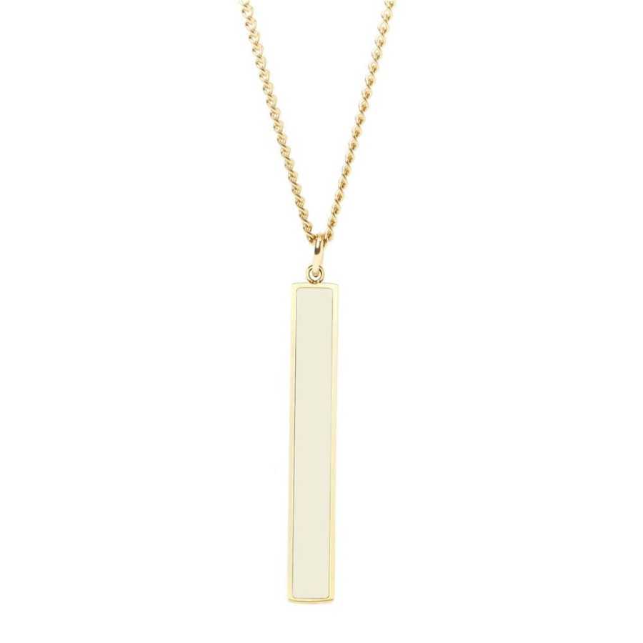 Draeger Paris Collier Email Barre New-York Beige Clearance