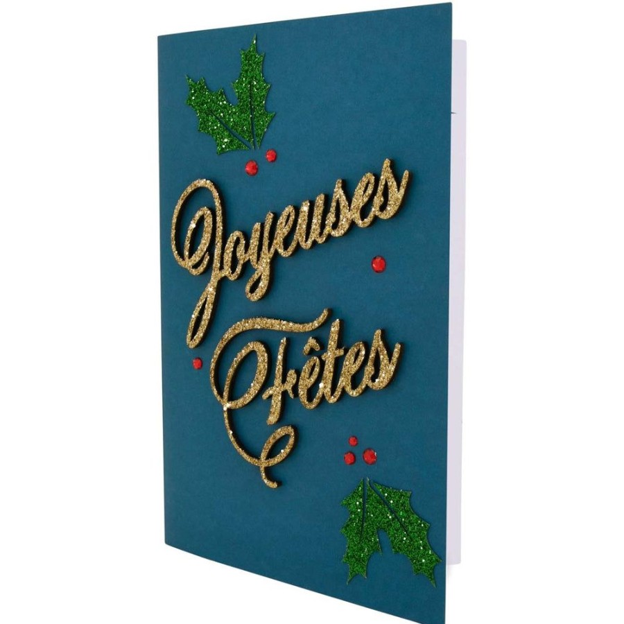 Hallmark Carte Joyeuses Fetes Paillettes Or Wholesale