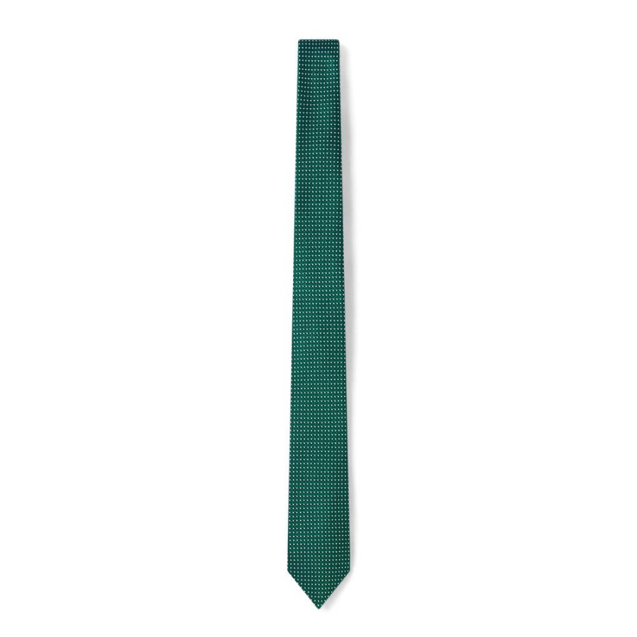 Draeger Paris Cravate Motif Grains De Cafe - Vert Clearance