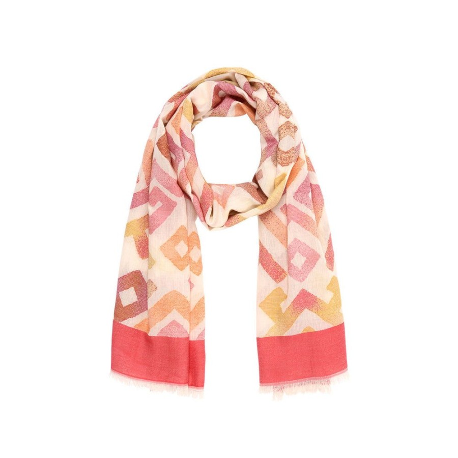 Tie Rack Foulard Femme Graphique Corail / Rose Hot