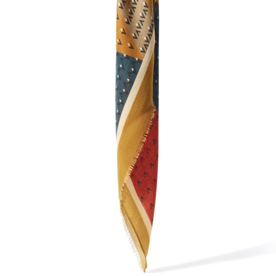 Tie Rack Etole Motif V - Moutarde Bleu Canard Online