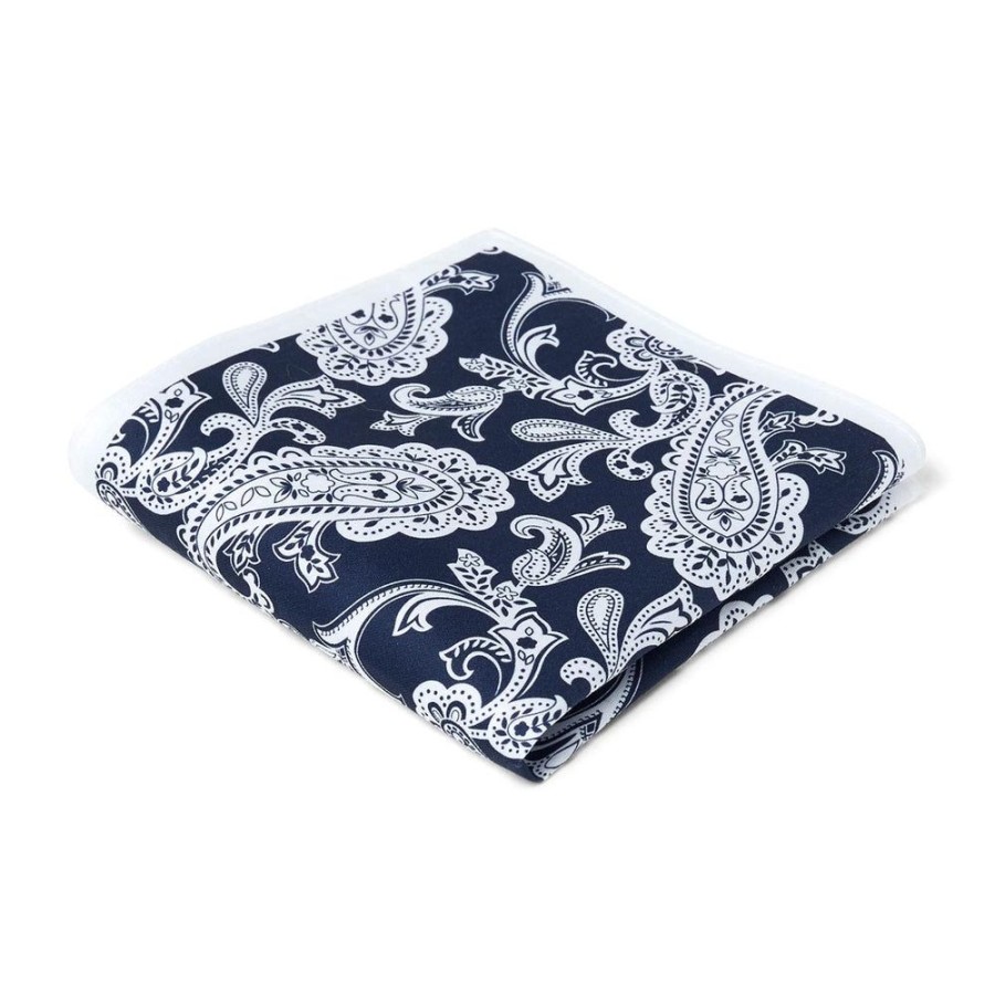 Draeger Paris Pochette De Costume En Coton - Motif Bleu Marine Online