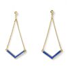 Draeger Paris Boucles D'Oreilles V Email Bleu Online