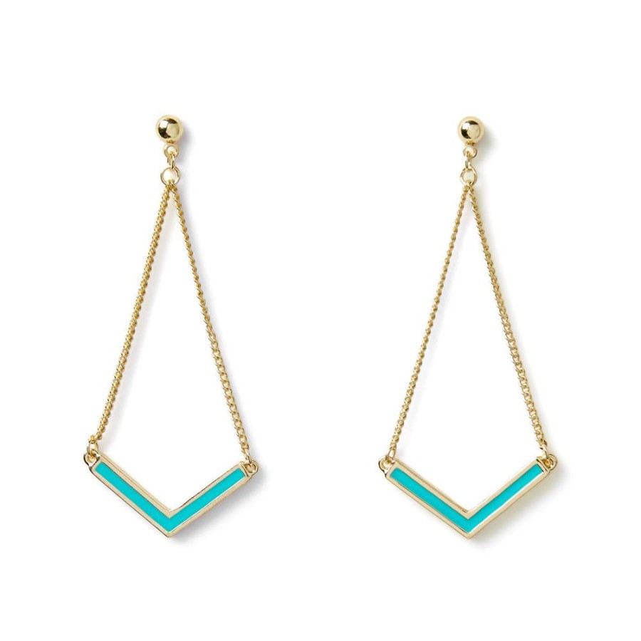 Draeger Paris Boucles D'Oreilles V Email Turquoise Best