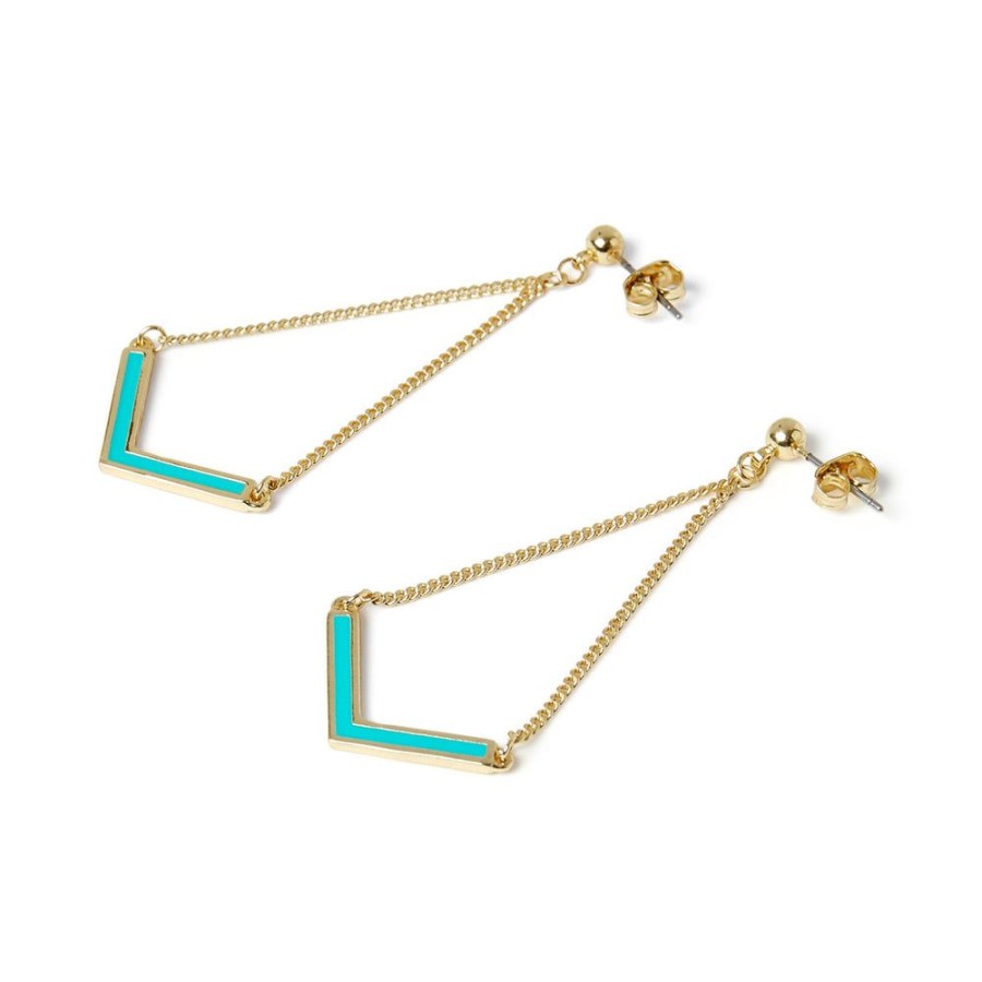 Draeger Paris Boucles D'Oreilles V Email Turquoise Best