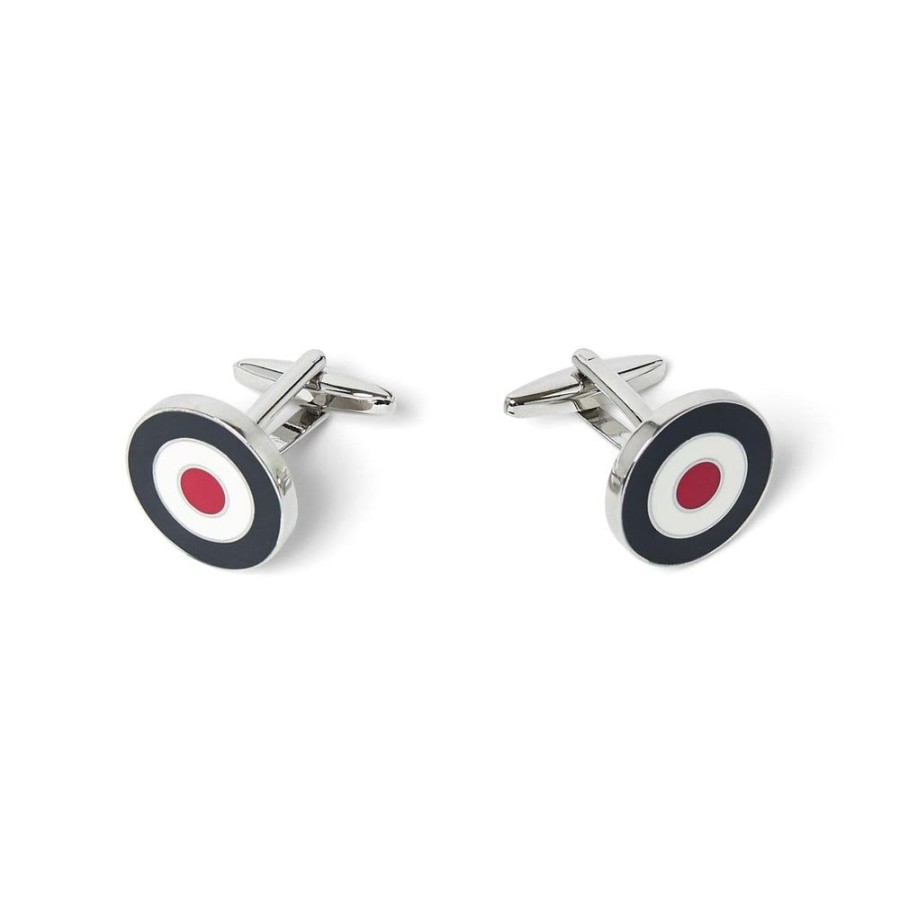 Draeger Paris Boutons De Manchette Rond Bleu Blanc Rouge Clearance