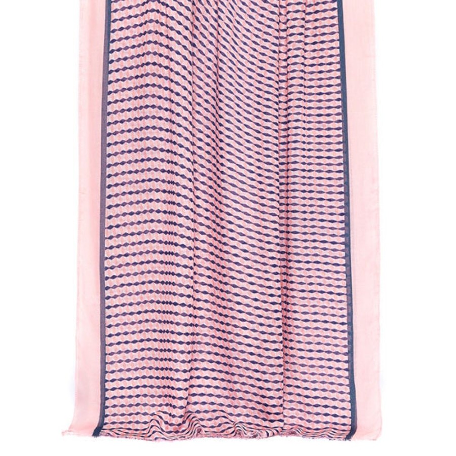 Draeger Paris Foulard Imprime Kaleidoscope - Rose - Homme - 70X180 Cm - Draeger Wholesale